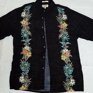 Campia Moda Hawaiian Short Sleeve Shirt Size Large